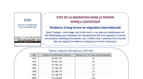 Tendance à long terme en migration internationale