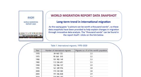 WMR 2022: Long-term trend in international migration